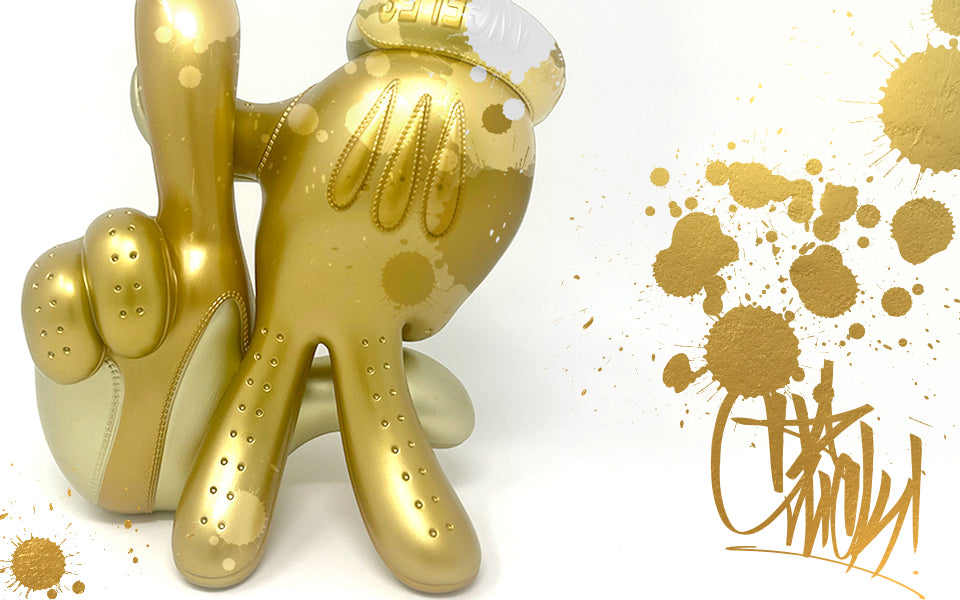 HAND EMBELLISHED - LA BATTING GLOVES VINYL FIGURE: CHAMPIONSHIP GOLD EDITION