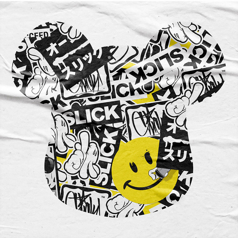 1000% 400% 100% HAPPY OG SAN BEARBRICK AND 16" X 16" PRINT SET