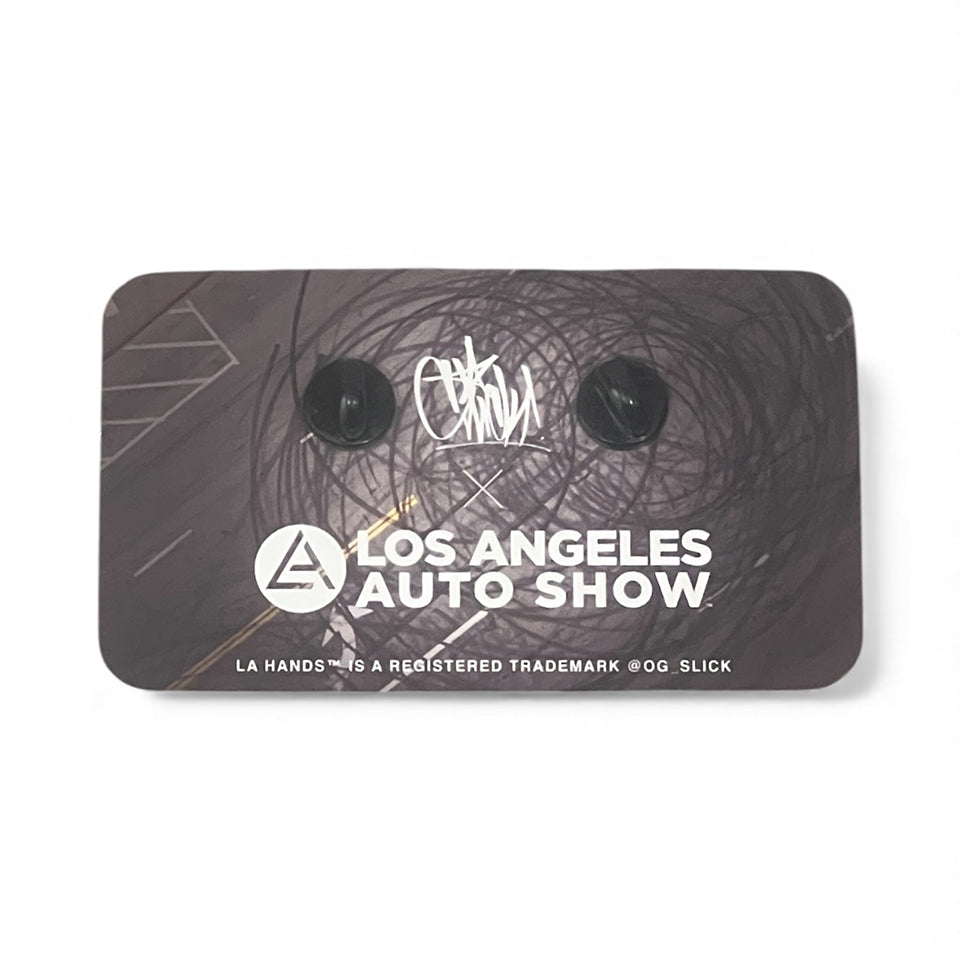 COMMEMORATIVE CLASSIC LA RACER PIN: LA AUTO SHOW EXCLUSIVE