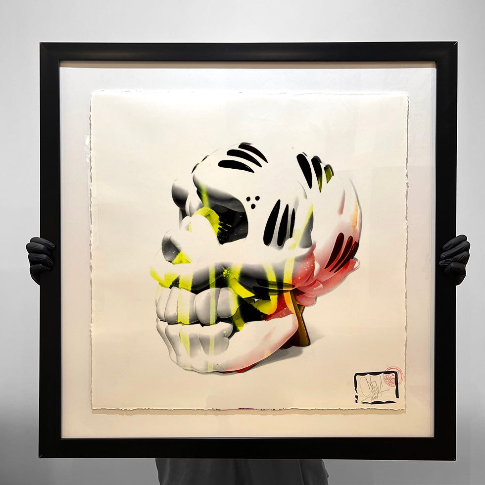 W30 - THE SLICK SKULL PRINT - HAND EMBELLISHED