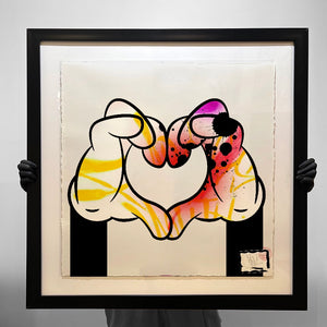 X30 - LOVE GRAFF PRINT - HAND EMBELLISHED