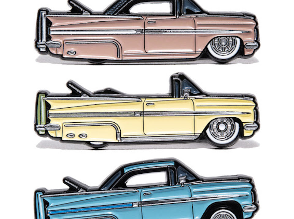 OG SLICK'S 1959 IMPALA LEEN CUSTOMS PIN SET: LA AUTO SHOW EXCLUSIVE