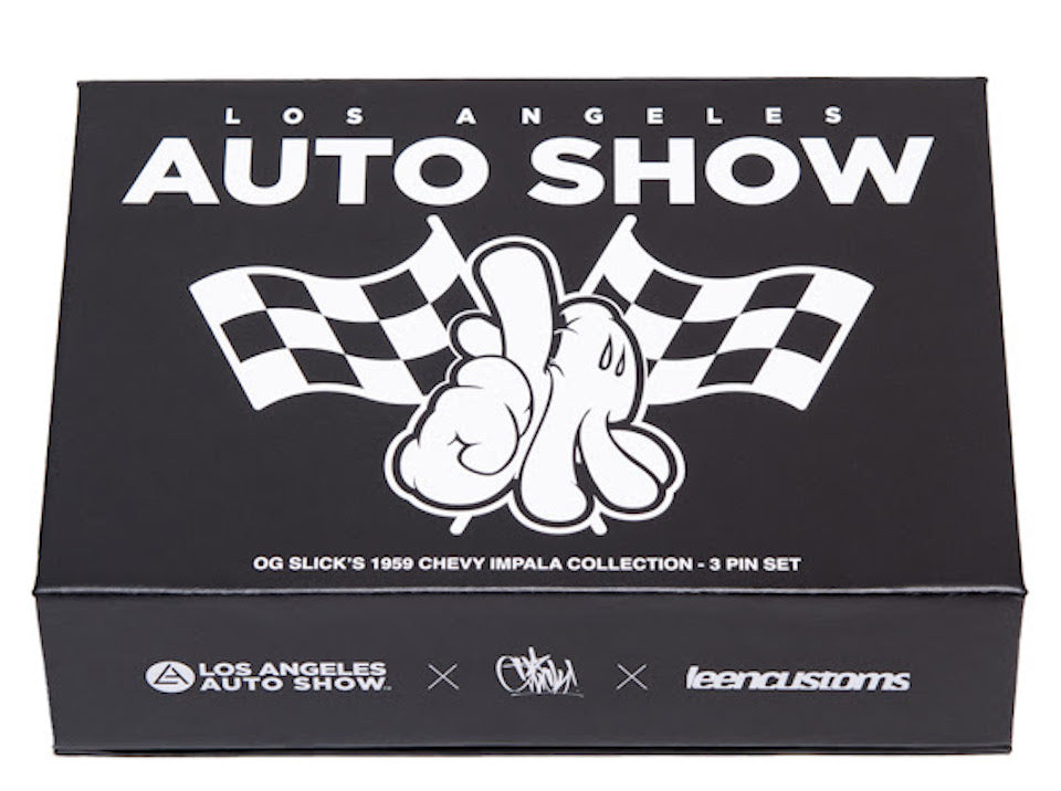 OG SLICK'S 1959 IMPALA LEEN CUSTOMS PIN SET: LA AUTO SHOW EXCLUSIVE