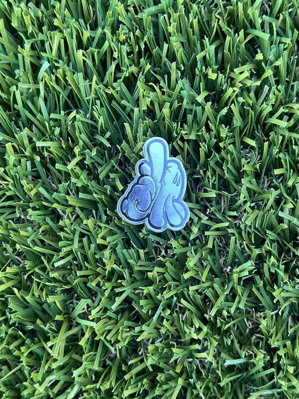 LA HANDS GOLF MARKER AND CLIP: CHROME SILVER