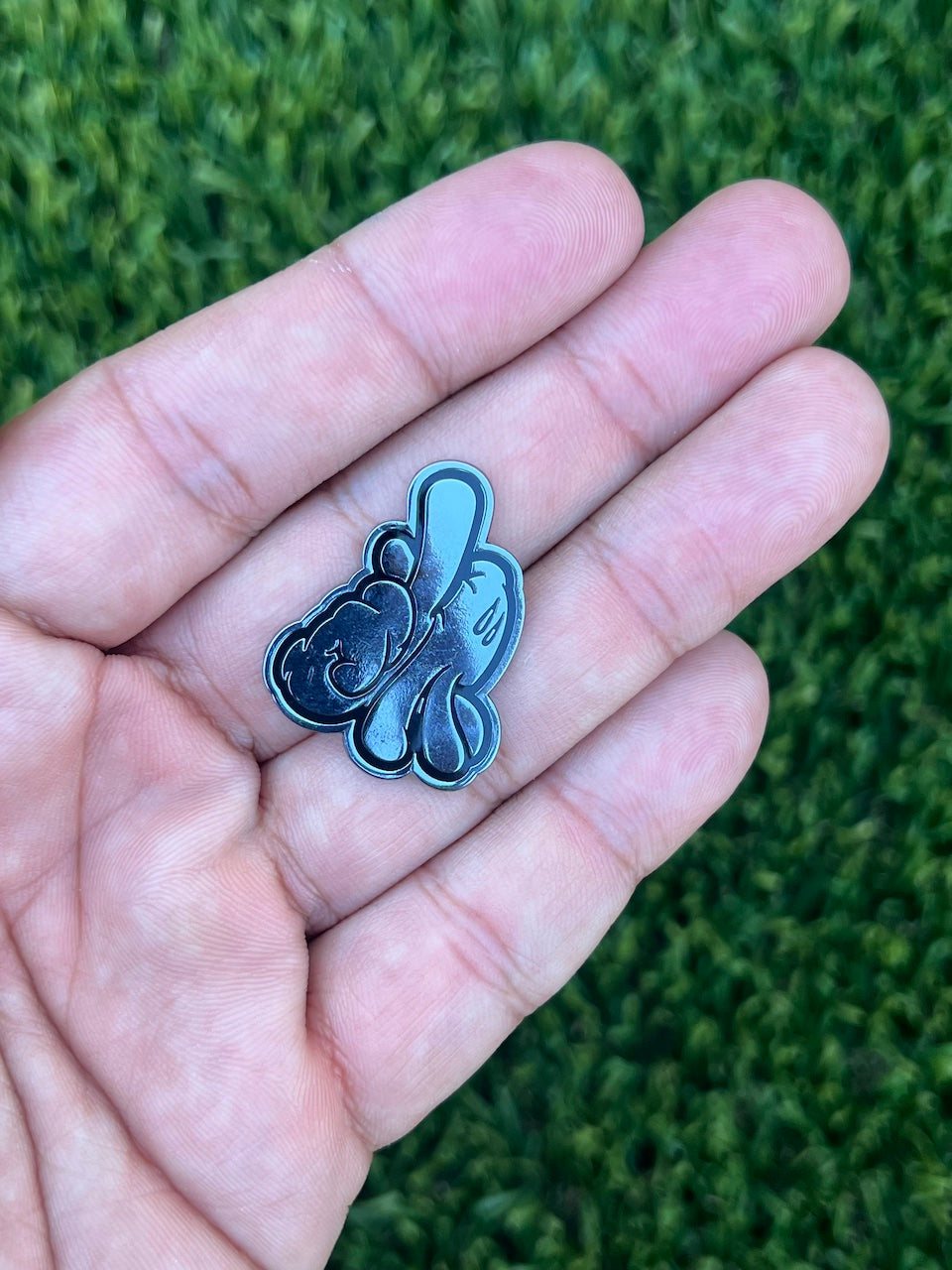 LA HANDS GOLF MARKER AND CLIP: CHROME SILVER