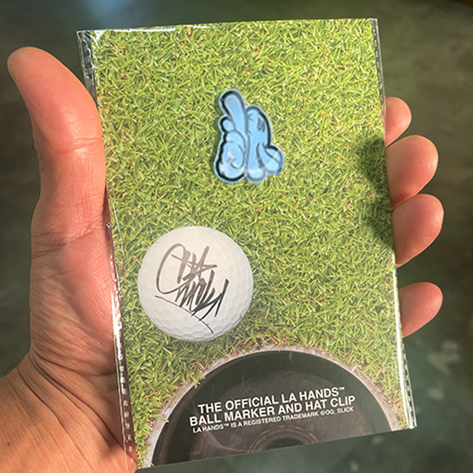 LA HANDS GOLF MARKER AND CLIP: CHROME SILVER