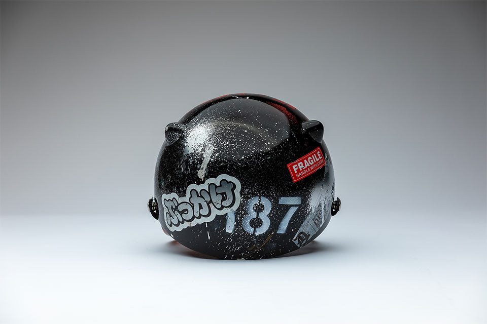 POST-RIOT PIGGY HELMET SCULPTURE (HAND DEFACED AND DESTROYED EDITION)
