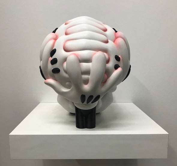 THE SLICK SKULL SCULPTURE: RED KNUCKLE EDITION